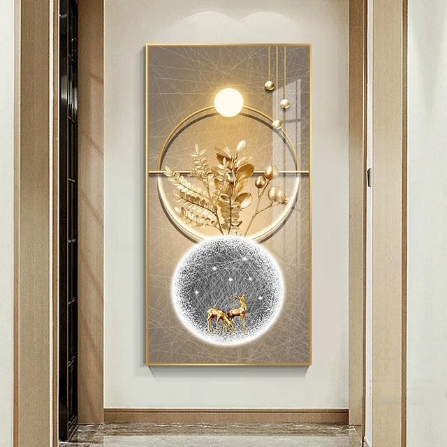 Quadro cervo dorato