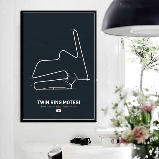 Quadro su tela Circuito di Formula Uno