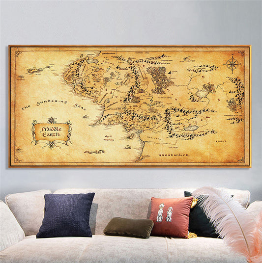 Quadro su tela Mappa da film
