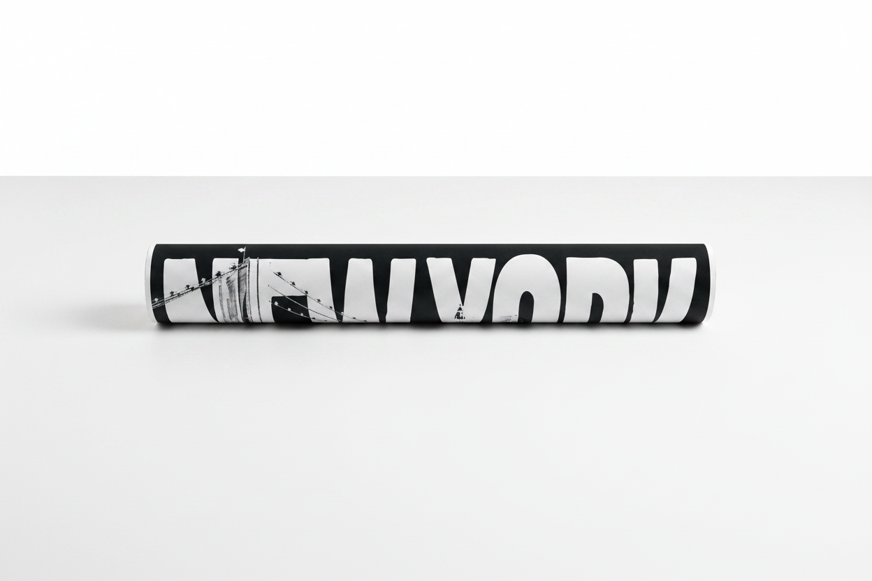New York typeface - Poster arrotolato