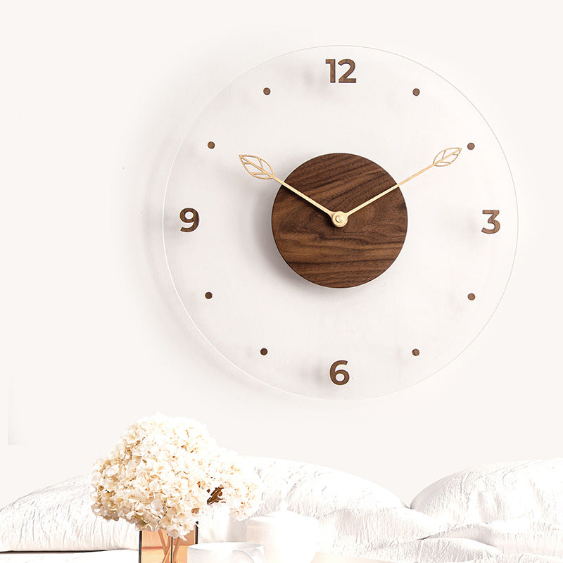 Orologio da parete Legno foglie
