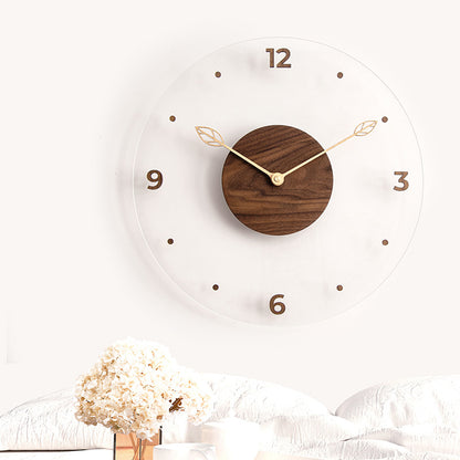 Orologio da parete Legno foglie