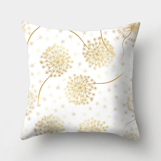 Coperta cuscino foglie d'oro