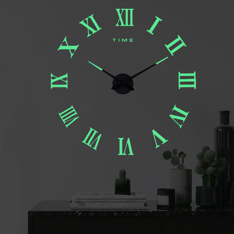 Orologio da parete Numeri romani neon