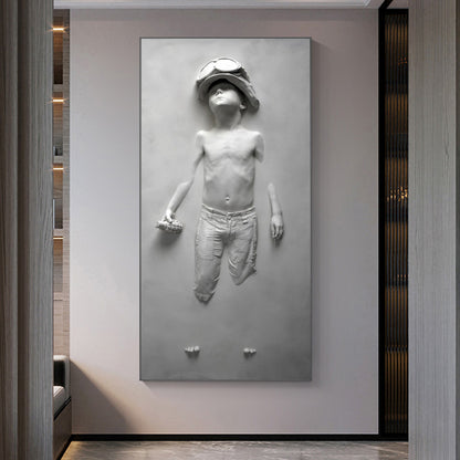 Quadro astratto ragazzo