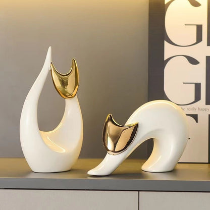 Gatto della fortuna ceramica