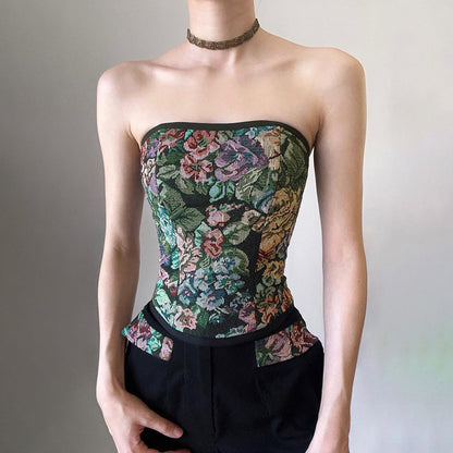 Maglietta reggiseno stile olio retrò