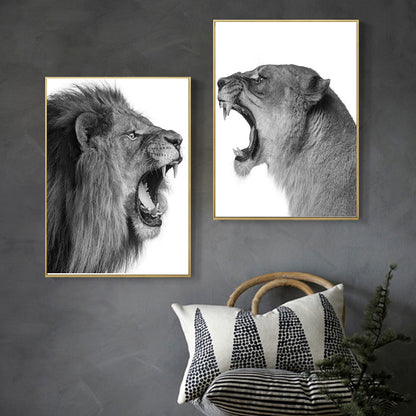 Quadro animale bianco nero