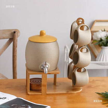 Set caraffa e tazze ceramica