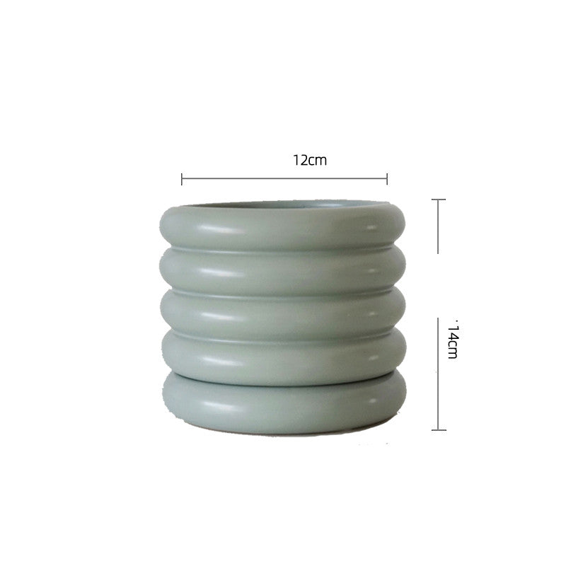 Vaso Ceramica Argentato