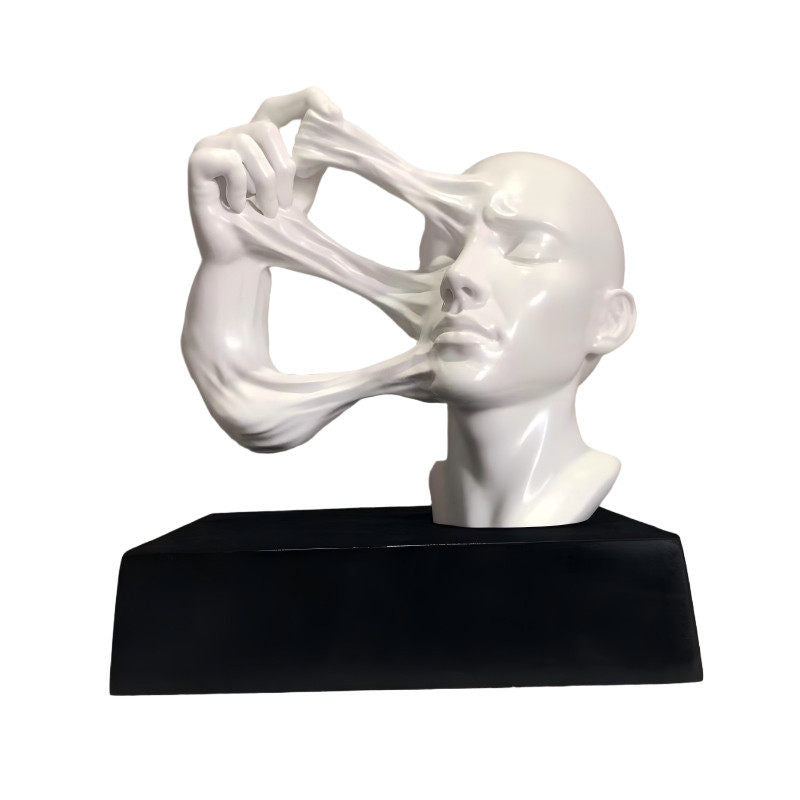 Testa astratta resina