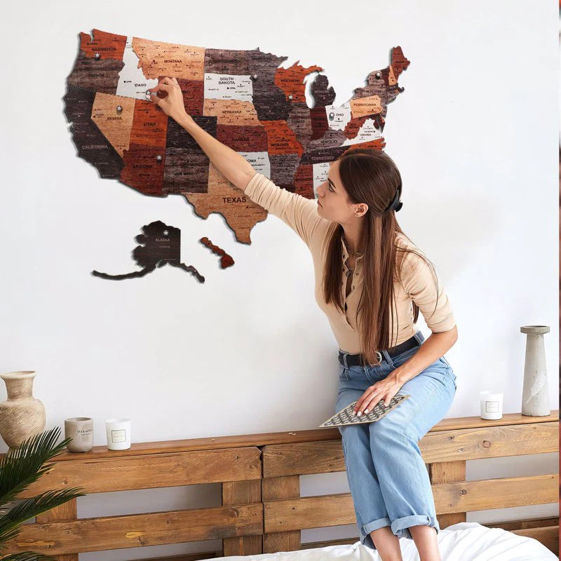 Puzzle mappa mondo legno