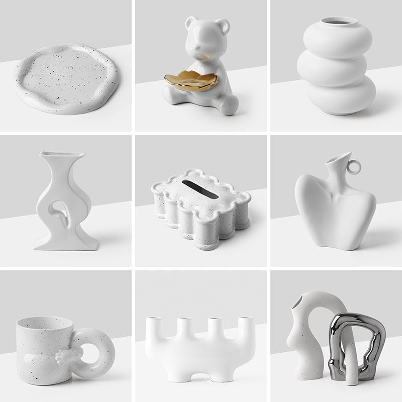 Vaso bianco ceramico