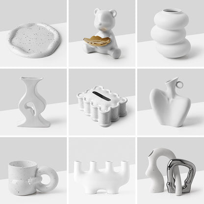 Vaso bianco ceramico