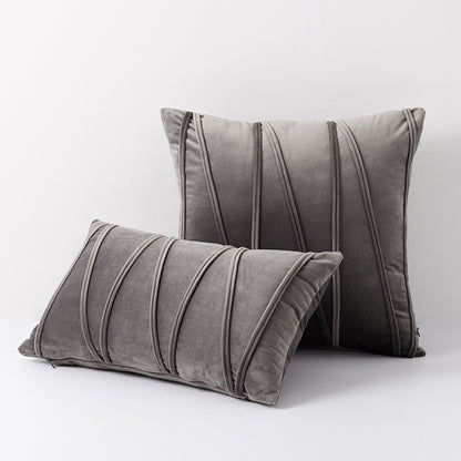 Federa cuscino velluto righe