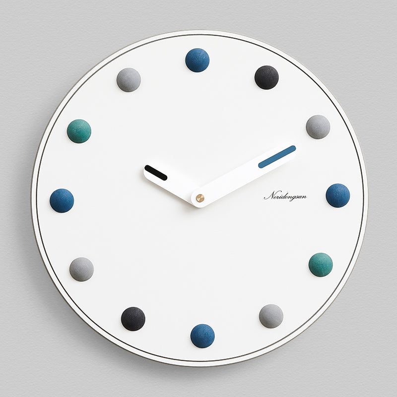Orologio da parete Sfere teal dorato
