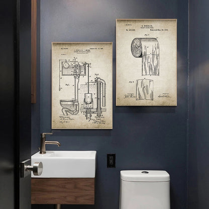 Quadro vintage bagno