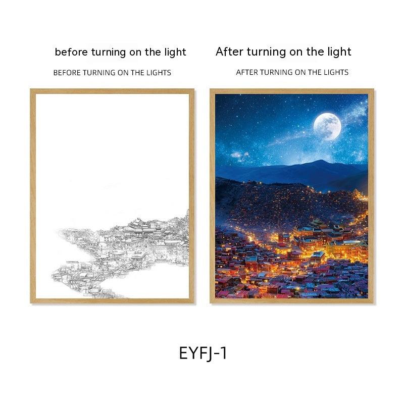 Quadro città di notte