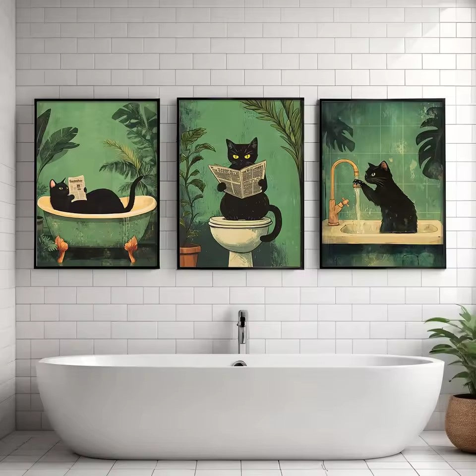 Stampa gatto nero