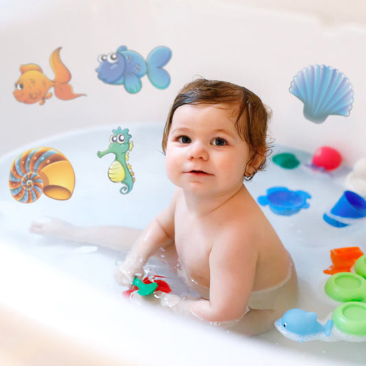 Adesivo murale Vasca da bagno cartone animato