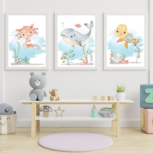 Quadro su tela Animali marini stilizzati