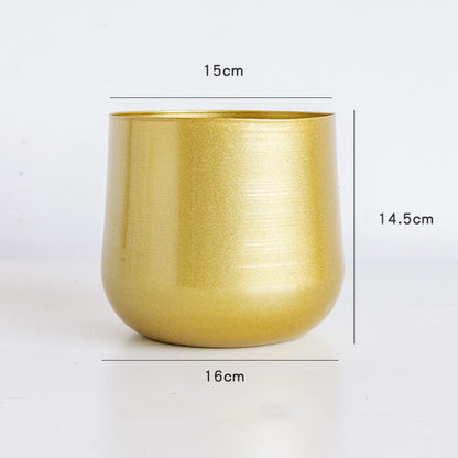 Vaso ferro battuto dorato