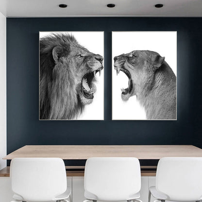 Quadro animale bianco nero