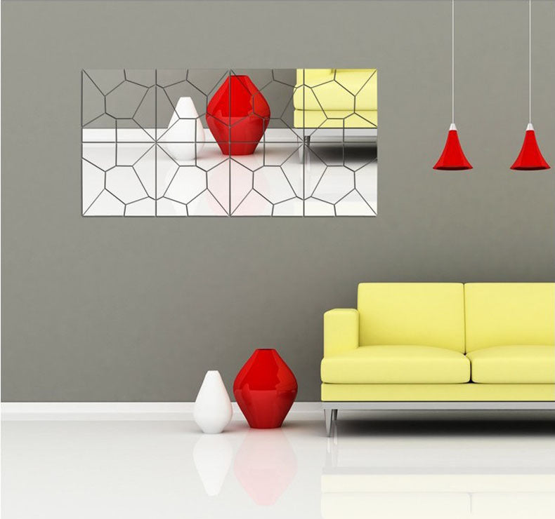 Adesivo murale Motivo geometrico e specchi