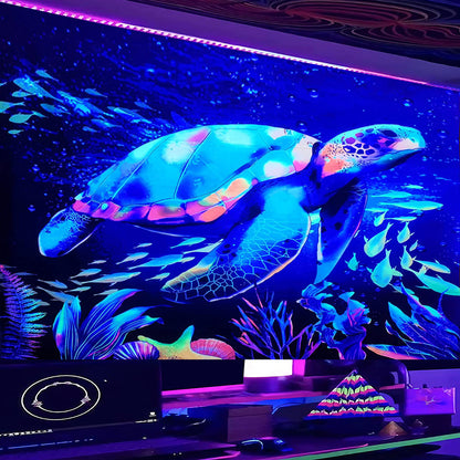 Arazzo Tartaruga Fluorescente