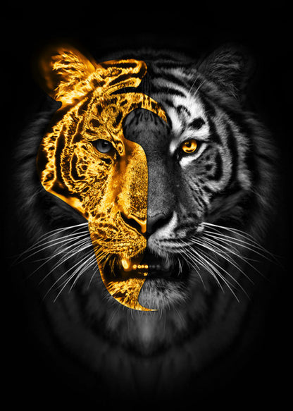 Tela tigre dorata