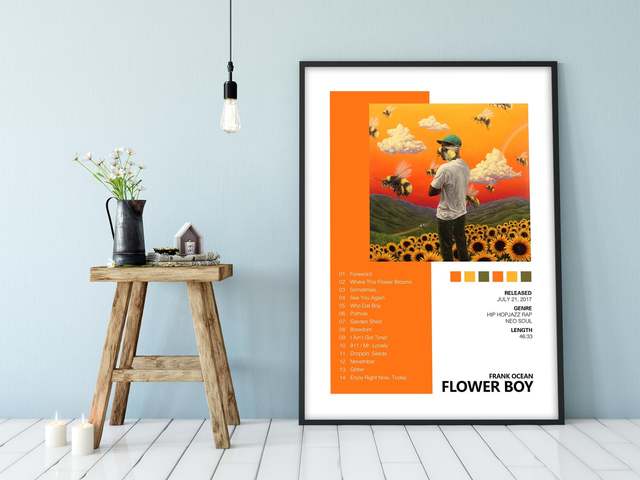 Quadro ragazza con fiori