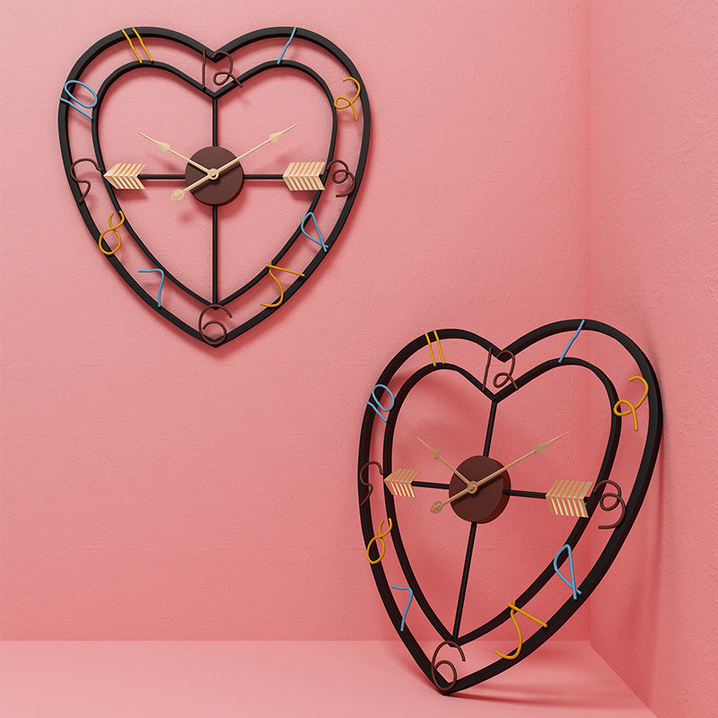 Orologio da parete Cuore frecce colorate