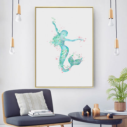 Quadro sirena blu minimale