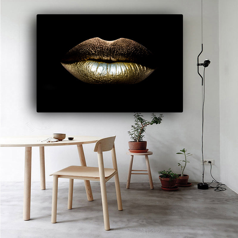 Quadro Labbra Dorate
