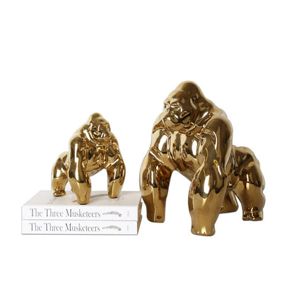 Statuetta orangotango in ceramica