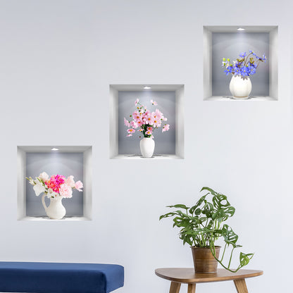 Adesivo murale 3D fiori
