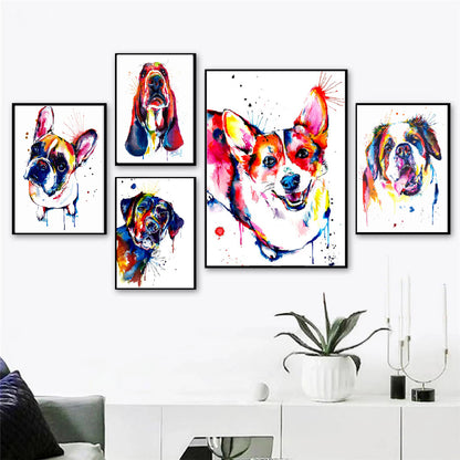 Quadro cane colorato