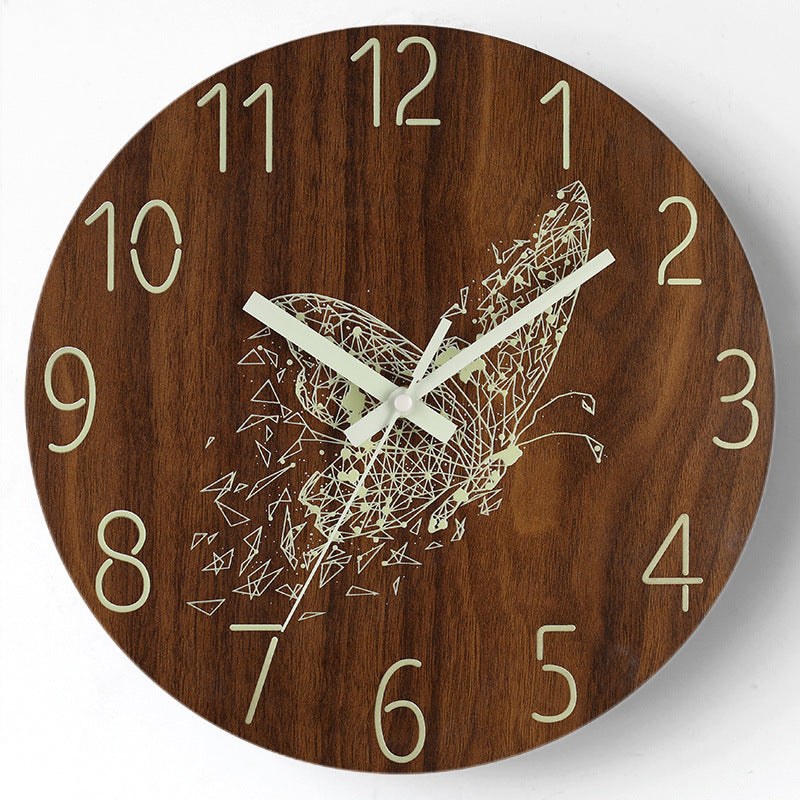 Orologio da parete Legno numeri neon