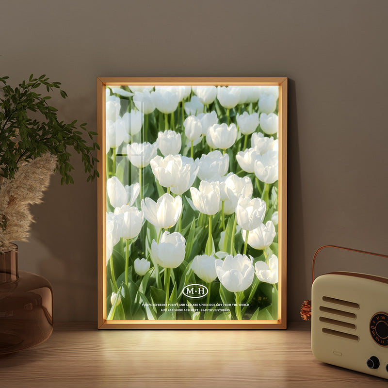 Quadro luminoso tulipani