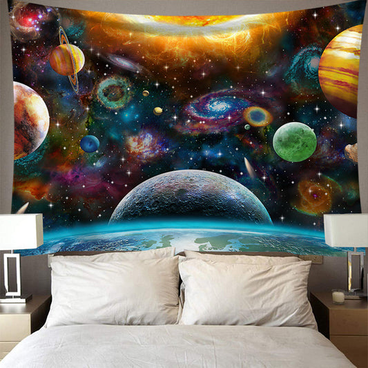 Arazzo Universo con pianeti e stelle