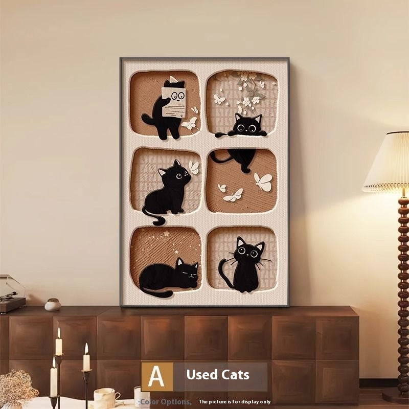 Quadro gatto retrò