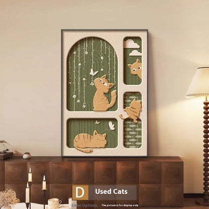 Quadro gatto retrò