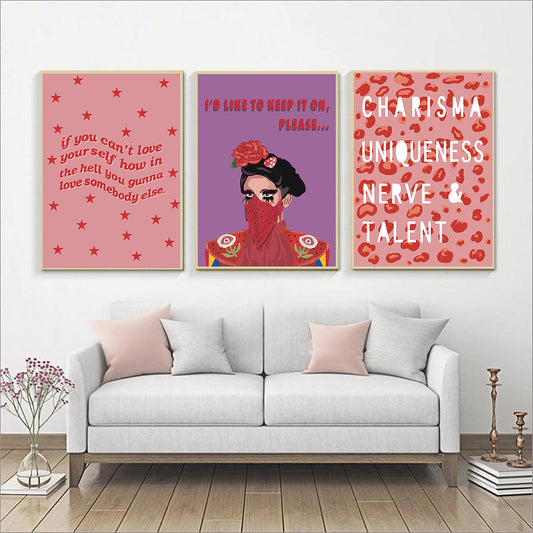 Quadro su tela Ritratti pop art femminili