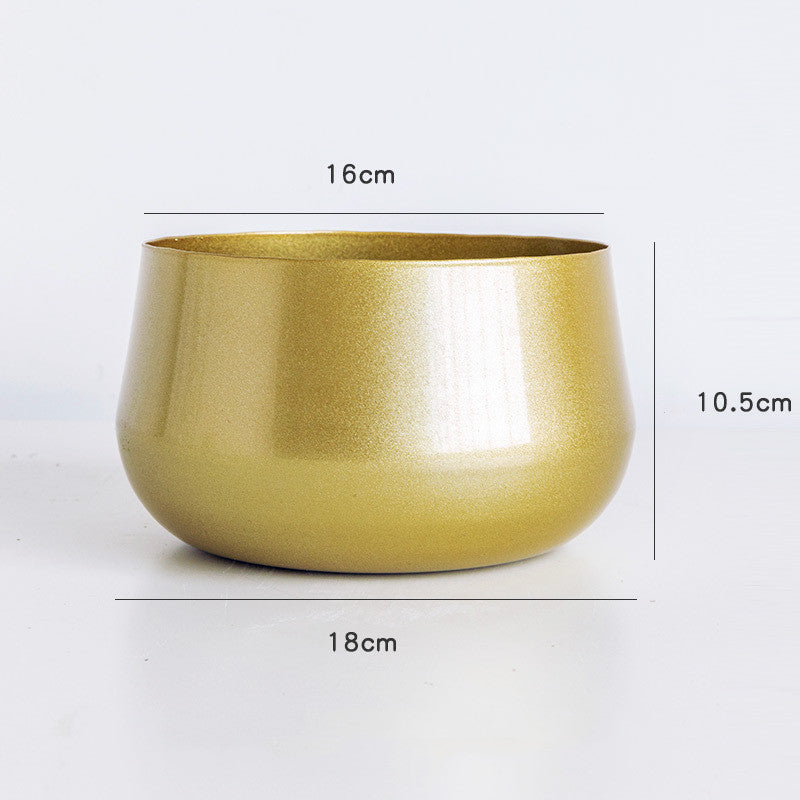 Vaso ferro battuto dorato