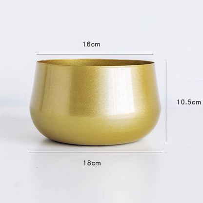 Vaso ferro battuto dorato