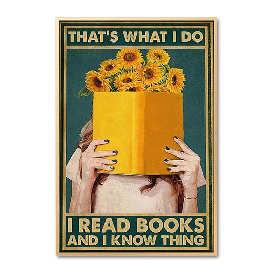 Poster Donna e girasoli gialli