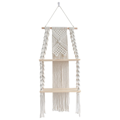Arazzo macramé con due ripiani
