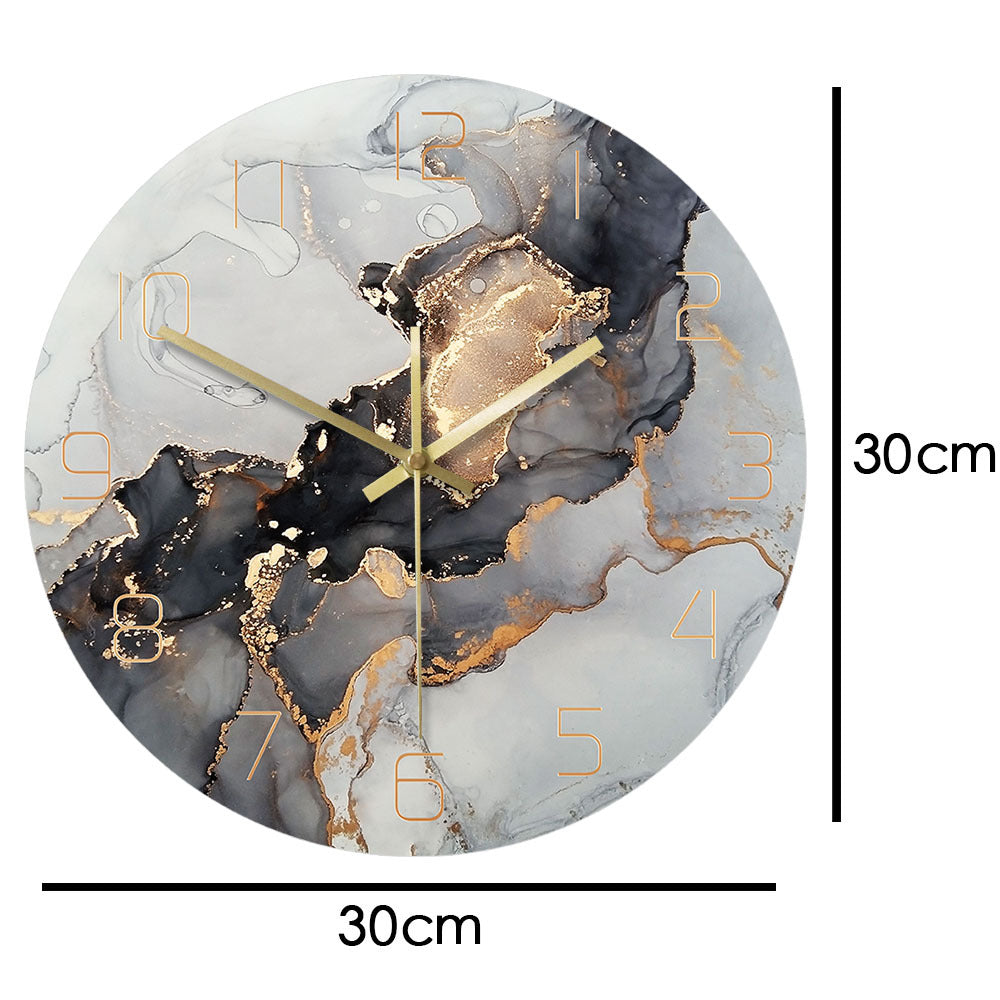 Orologio da parete Marmo nero oro