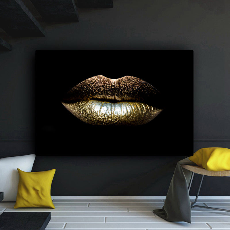 Quadro Labbra Dorate