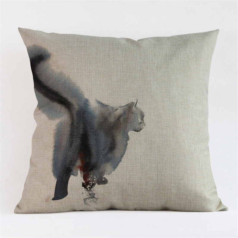 Copri cuscino gatto nero e bianco